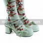 White PU Leather 6.3cm High Heel Sweet Lolita Shoes with Bow