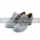 White PU Leather 6.3cm High Heel Sweet Lolita Shoes with Bow × 3