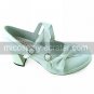 White PU Leather 7.5cm High Heel Princess Lolita Shoes with Bow