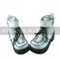 White PU Leather 7cm High Heel Plaid Punk Lolita Shoes