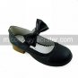 White PU Leather Flat Country Lolita Sandals with Lovely Bow