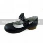 White PU Leather Flat Country Lolita Sandals with Lovely Bow