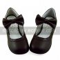 White PU Leather Flat Country Lolita Sandals with Lovely Bow