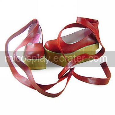 Wine Red PU Leather 9cm Wedge Classic Lolita Shoes