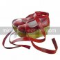 Wine Red PU Leather 9cm Wedge Classic Lolita Shoes