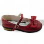 Wine Red PU Leather Flat Sweet Lolita Sandals with Lovely Bow