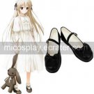 Yosuga no Sora Black 1 15'' Heel Faux Leather Cosplay Shoes