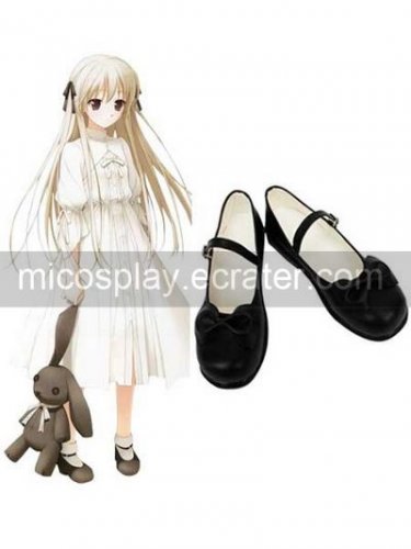 Yosuga no Sora Black 1 15'' Heel Faux Leather Cosplay Shoes