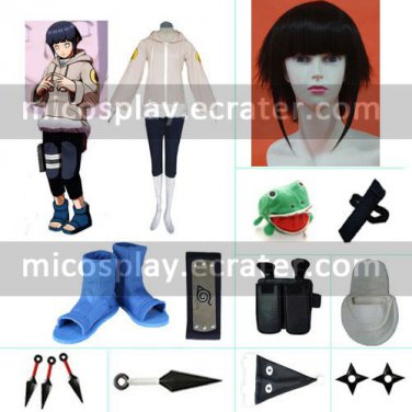 Naruto Hinata Hyuga Part I Deluxe Halloween Cosplay Costume Naruto set with wig