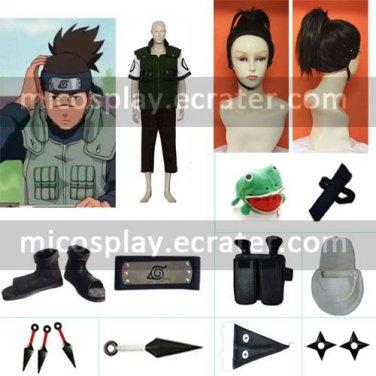 Naruto Nara Shikamaru Halloween Cosplay Costume Naruto set with wig