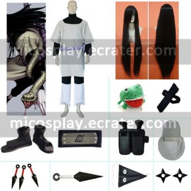Naruto Orochimaru Cosplay Costume Naruto set with wig