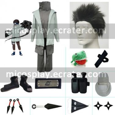 Naruto Shino Cosplay Costume Naruto set with wig