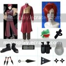 Naruto Shippuden Gaara Red Halloween Cosplay Costume Naruto set with wig