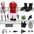 Naruto Shippuden Haruno Sakura Halloween Cosplay Costume Naruto set with wig