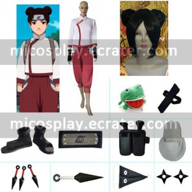 Naruto Shippuden Tenten Halloween Cosplay Costume 2 Naruto set with wig