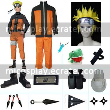 Naruto Shippuden Uzumaki Hokage Halloween Cosplay Costume Naruto set with wig