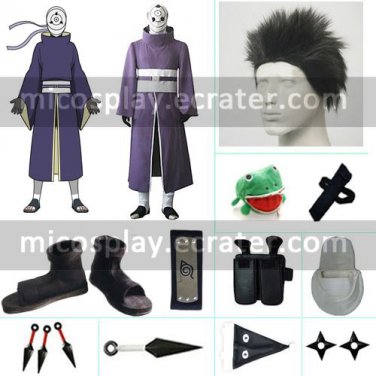 Naruto Uchiha Madara Rinnegan Cosplay Costume set with wig