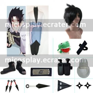 Naruto Uchiha Sasuke Halloween Cosplay Costume Naruto set with wig