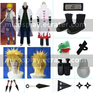 Naruto Yondaime 4th Hokage Halloween Cosplay Costume Naruto set with wig
