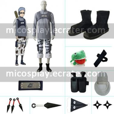 Naruto Chojuro Synthetic Fiber Knitted Fabric Cosplay Costume set