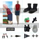 Shippuden Sakura Haruno Casual Halloween Cosplay Costume set from Naruto