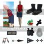 Shippuden Sakura Haruno Casual Halloween Cosplay Costume set from Naruto