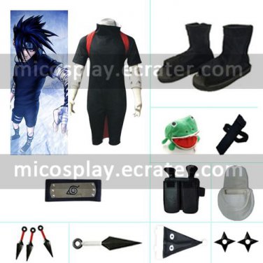Uchiha Sasuke Halloween Cosplay Costume 2   set from Naruto