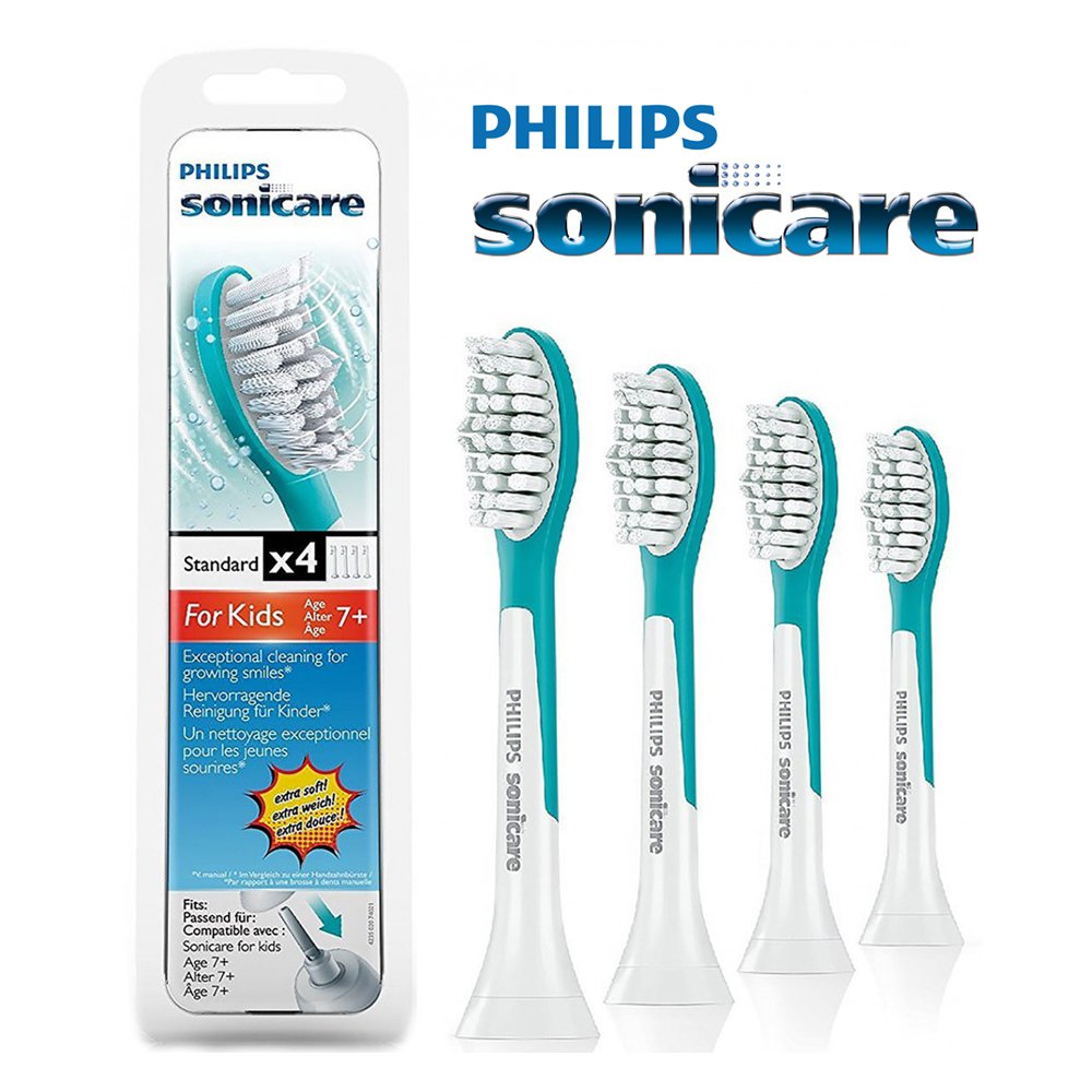 4 x Philips Sonicare for Kids Standard Electric Toothbrush Heads HX6044