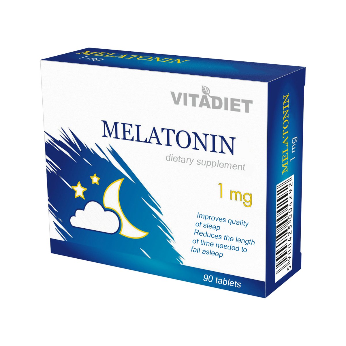 Vitadiet Melatonin 1MG x 90 Tablets Natural Supplement