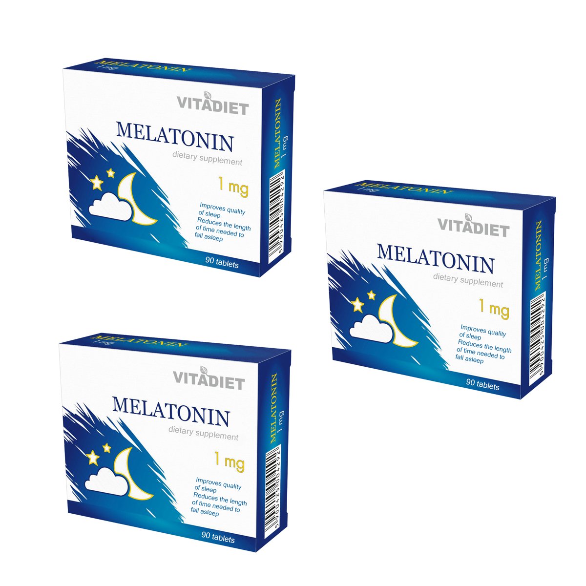 Vitadiet Melatonin 1MG x 270 Tablets Natural Supplement