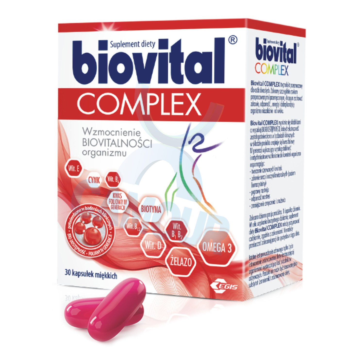 Biovital Complex Food Supplement Essential Omega3 Vitamins Biotin 30