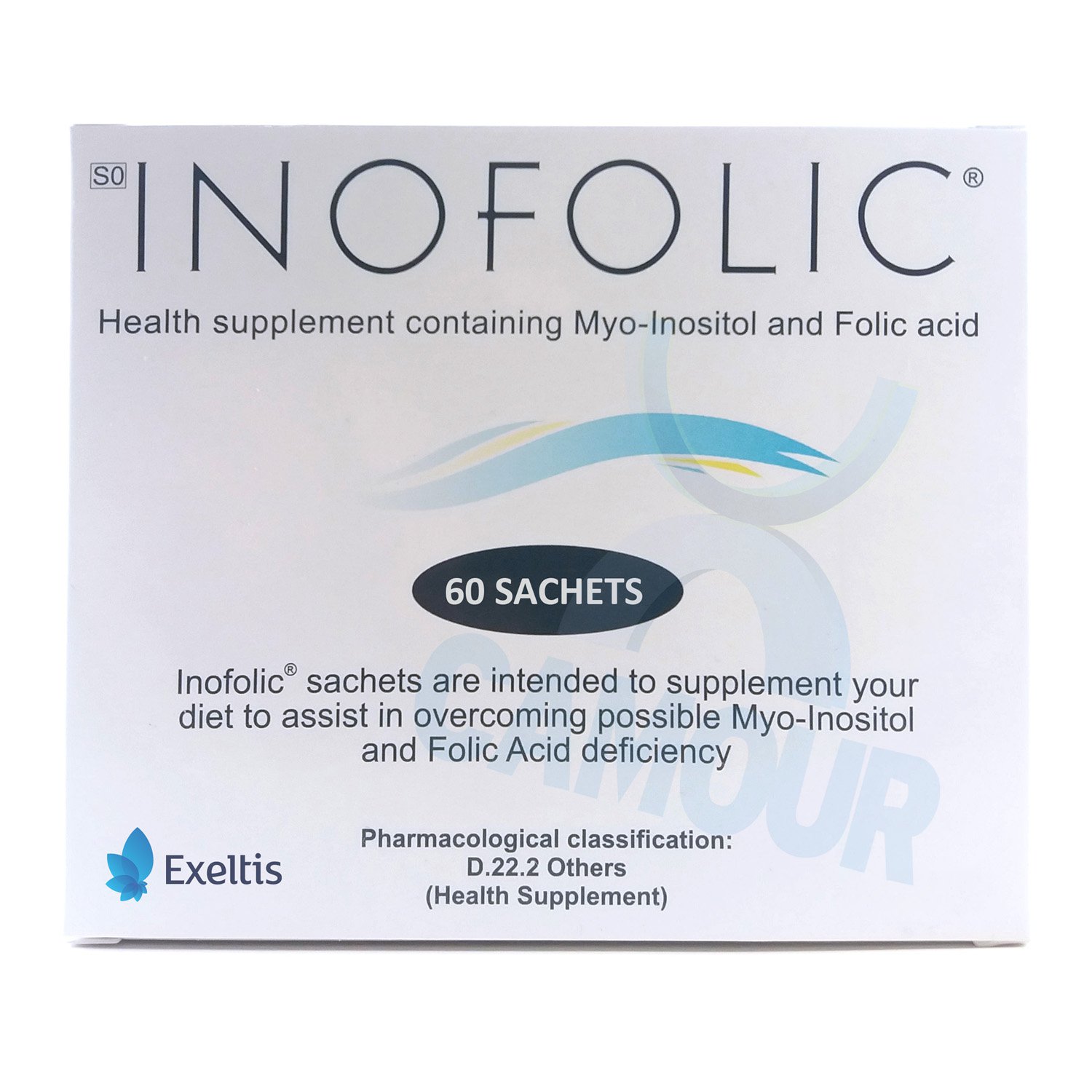 60 x Inofolic Sachets PCOS Treatment Ovulation Conceive Inositol Folic Acid