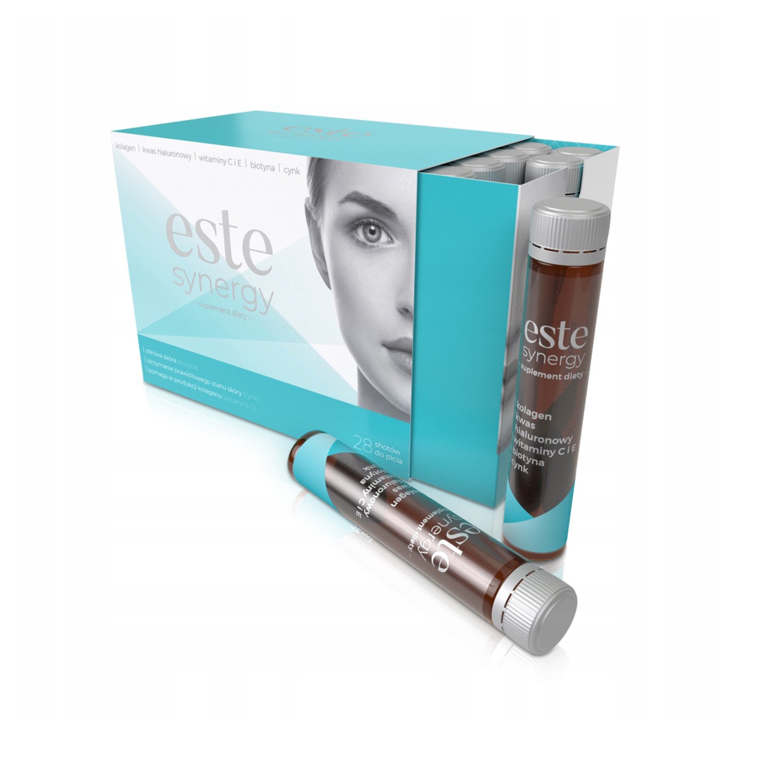 Este Synergy 28 x 25ml Vials with Biotin, Collagen, Hyaluronic Acid, Vit C, Zinc