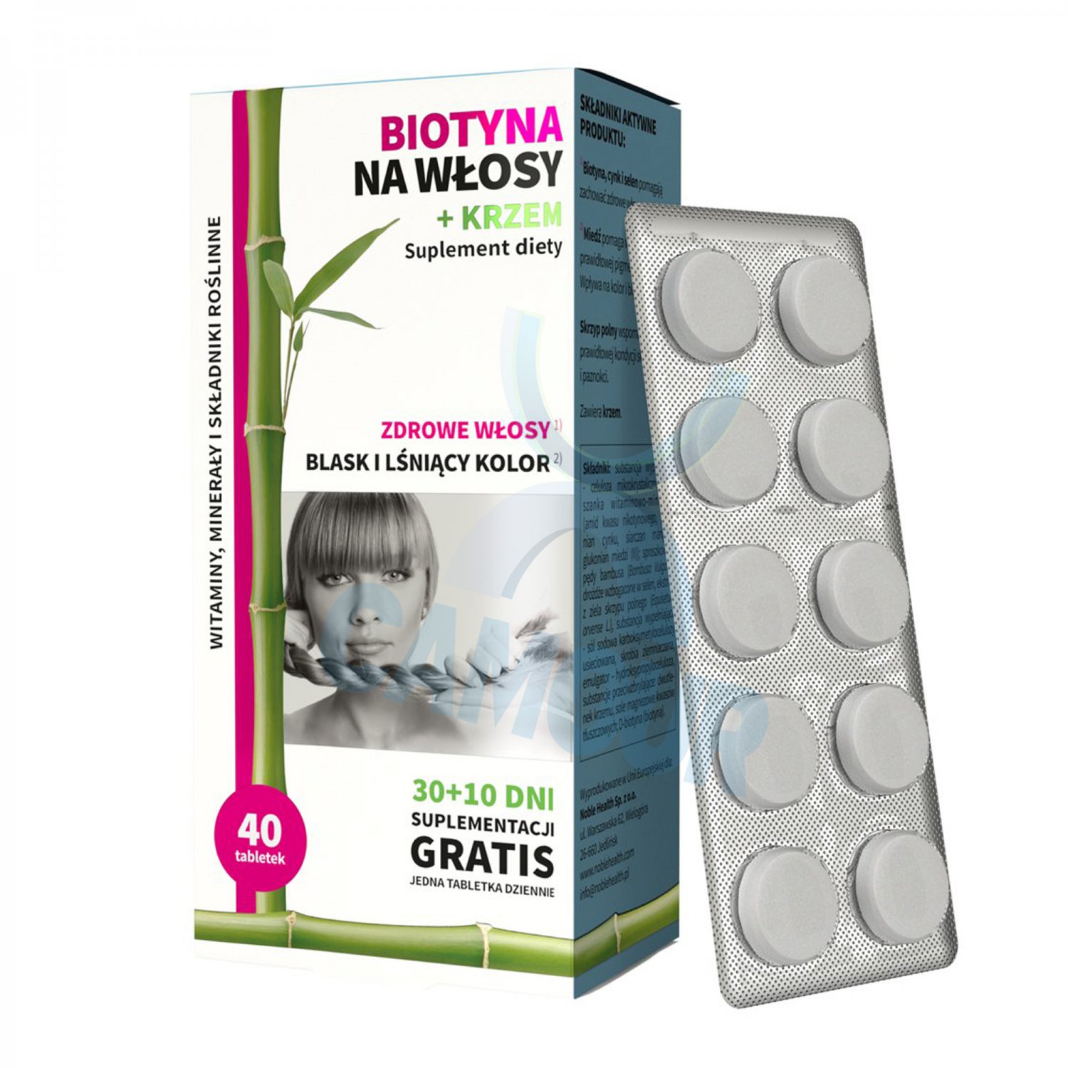 Noble Health Biotin + Silicon Food Supplement for Natural Fullness of Hair Vegan