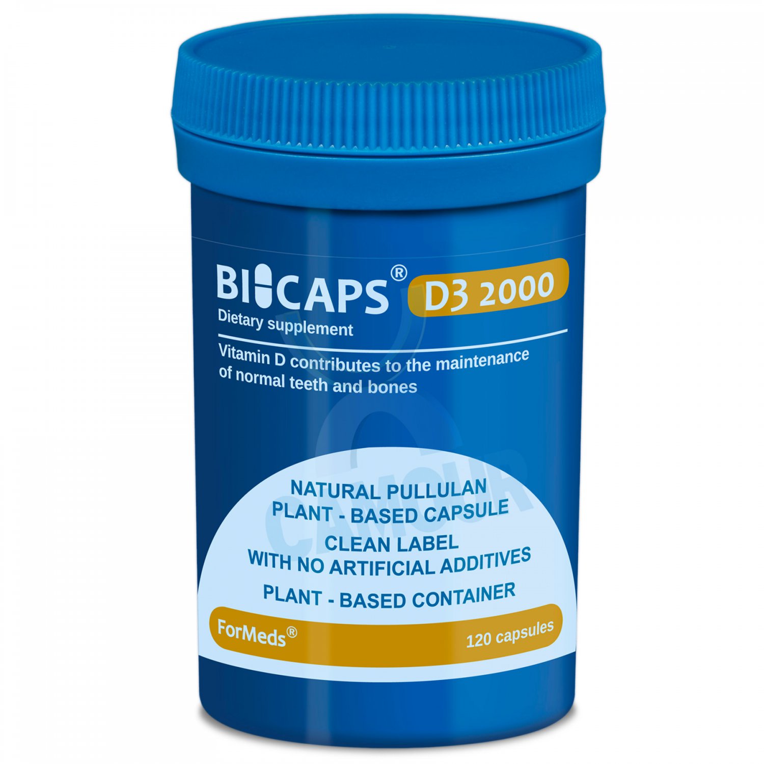 Bicaps Vitamin D3 2000 IU Vegan Dietary Food Supplement 120 Capsules