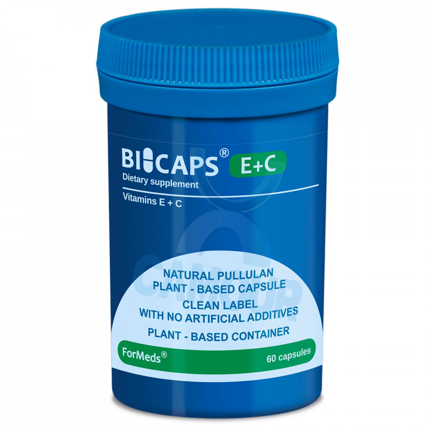 Bicaps Vitamin E + C Dietary Vegan Vegetarian Friendly Food Supplement 60 Caps