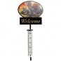Thomas Kinkade "Mountain Retreat" Rain Gauge Stake Painter Of Light NEW