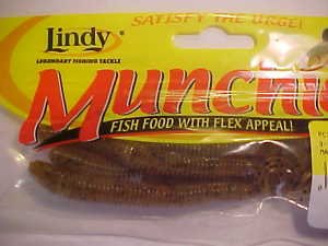 Lindy Munchies Baits Lure 3-3/4 Worm Pumpkin-seed GR8 Bait NEW