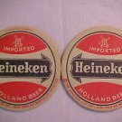 Vintage Heineken Beer Ale Pilsner 4" Bar Pub Coaster Mat LOOK Nice FreeShip