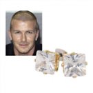 Celebrity Style Jewelry - Inspired by David Beckhem CZ Earrings