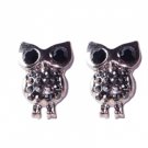 Star's Dazzle Rhinestone Owl Stud Earrings