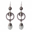 Star's Dazzle Elephant Head and Double Drop Dangle Earrings
