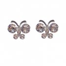 Star's Dazzle Clear Cut CZ Butterfly Stud Earrings