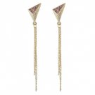 Star's Dazzle Pink Christal Party Stud Earrings
