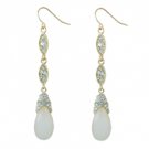 Star's Dazzle Teardrop with Cubic Dangle Earrings