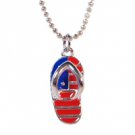 Star's Dazzle American Flag Sandal Pendant Necklace
