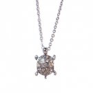 Star's Dazzle Clear Crystal Tutle Pendant Necklace