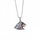 Star's Dazzle Eagle Head Pendant Necklace