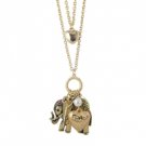 Star's Dazzle Elephant and Hart Pendant Necklace