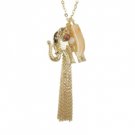 Star's Dazzle Gold Tone Elephant and Ivory Pendant Neckance